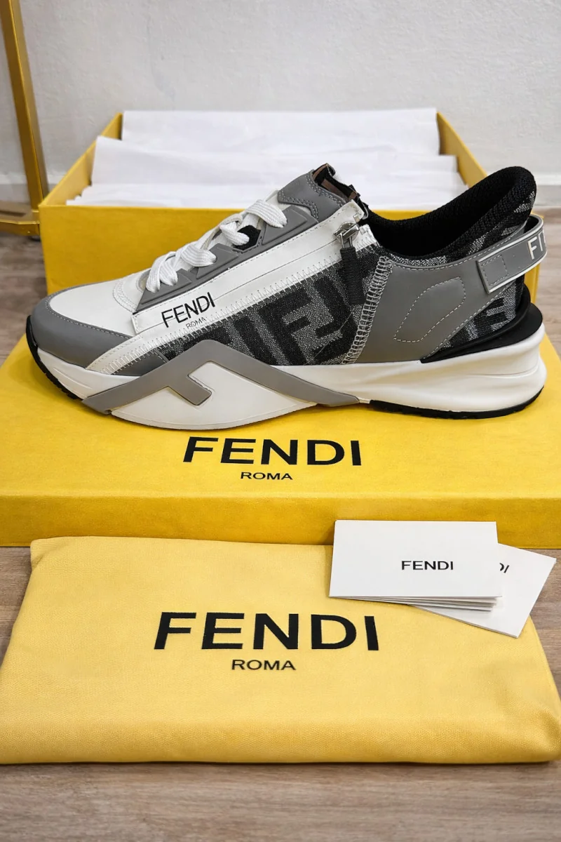 فندي روما — Fendi Roma — رمادي وأبيض