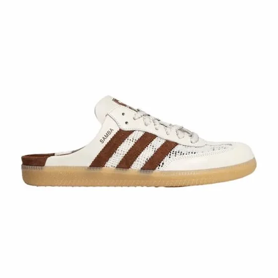 Adidas Samba OG Mule White / Brown — أبيض وبني